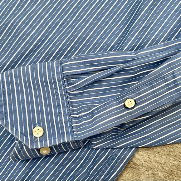 Tommy Hilfiger Men’s Button-Down Dress Shirt in Blue/White (15 1/2 34-35) - Picture 5 of 9